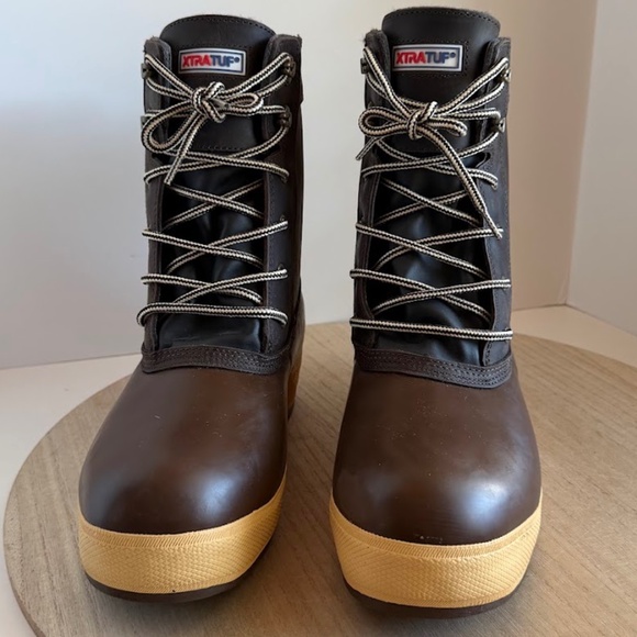 XTRATUF Waterproof Insulated Boots Men’s Size 7,  Brown/Tan, Excellent Condition main image 6